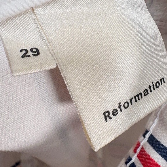 Reformation MacGraw Grenada Stripe Crop Jeans Size 29 - Picture 10 of 10